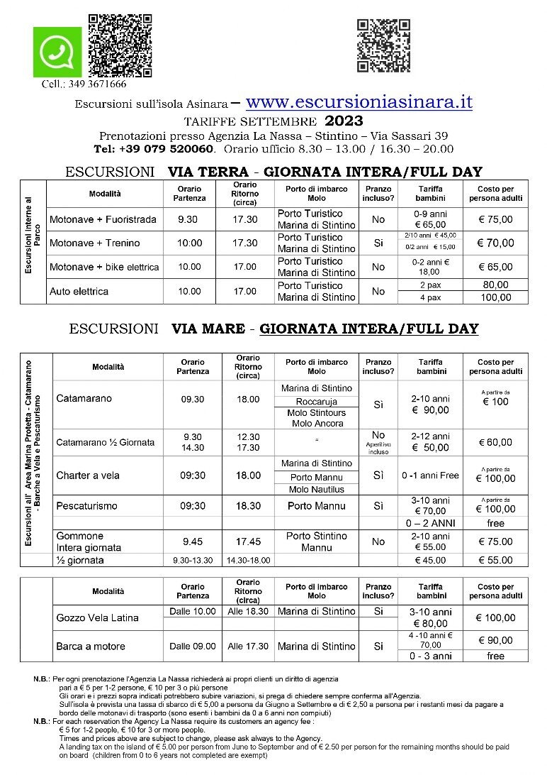 Prezzi Tariffe  20023